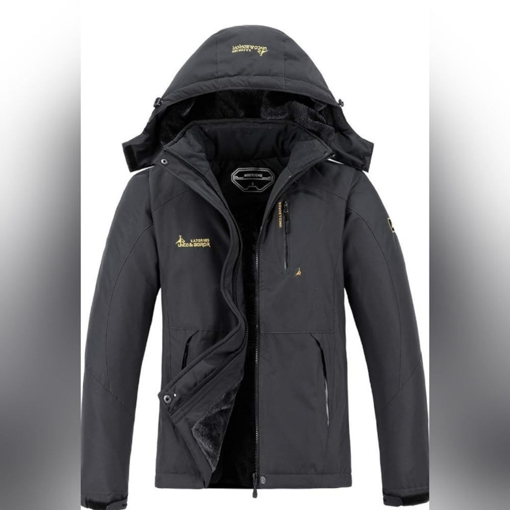 MOERDENG Men's Waterproof Ski Jacket Warm Winter Snow Coat Mountain Windbreaker